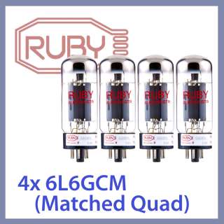 4x NEW Ruby 6L6GC M STR 6L6GC 6L6GCM STR Vacuum Tubes, Matched Quad 