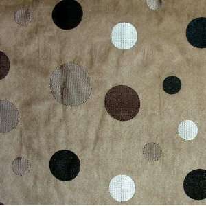  54 Wide Microsuede Embroidered Circles Moleskin Fabric 