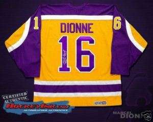 Los Angeles Kings MARCEL DIONNE Signed Retro NHL Jersey  