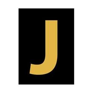 HIL15J   Letter, J, 1.5 High Visibility Yellow Black, Pressure 