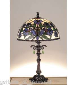 Lily Tiffany Style Lamp Blue and Green Flower  