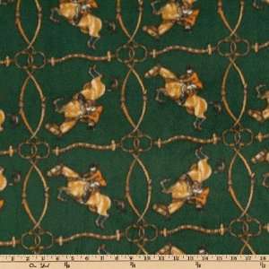  60 Wide Arctic Fleece Equestrian Green Fabric By The 