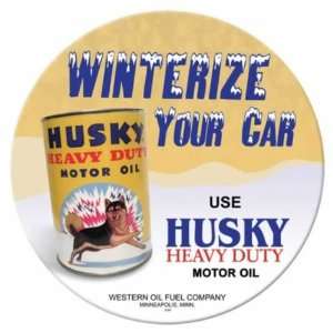  Husky Motor Oil Vintage Metal Sign Automotive