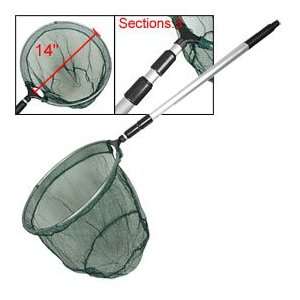  Tackle 3 Sections Handle Green Dipnet Fishing Landing Net 