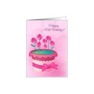  Happy 45 Birthday.Floral Card Toys & Games