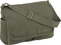 CLASSIC MESSENGER BAG , MILITARY BLACK OR ARMY GREEN  
