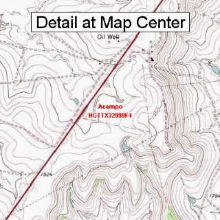  USGS Topographic Quadrangle Map   Acampo, Texas (Folded 