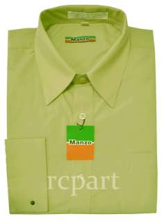 NEW French Cuff Sage Green Mens Shirt 1634/35 L  