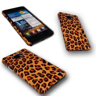 Handy Tasche Case Cover Samsung i9100 Galaxy S2 / Schutzhülle Leopard 