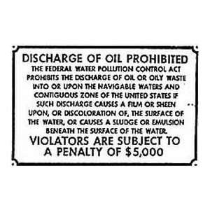  Transfer Monogram Company DO 1 Oil Discharge Plaque 