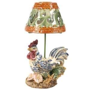  12 Hand Painted Rooster Candle Lamp