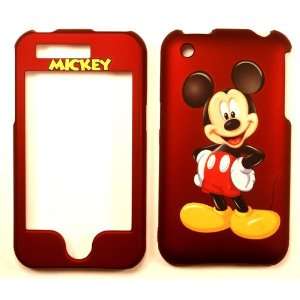  Mickey Mouse Red iPhone 3 3G Faceplate Case Cover Snap On 