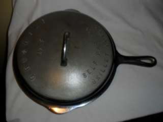 Griswold Cast Iron Self Basting BIG 11 Skillet W/ Lid Cover, No.9 