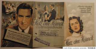 Handzettel Herz ohne Heimat (1940) Albrecht Schoenhals Anneliese Uhlig 