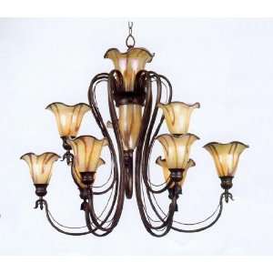 Inverness Chandelier In Tuscan Silver Finish