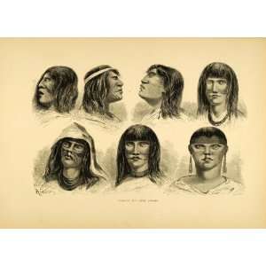   Indigenous Tribe Ashaninka Peru   Original Engraving