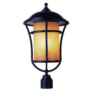   WB Weathered Bronze Asian Single Light Outdoor Energy Star Post Light