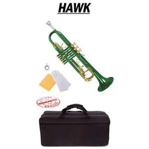  HAWK COLOR TRUMPET GREEN Musical Instruments