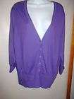NWT Lane Bryant Purple Cardigan Sweater Top Plus size 18/20 2x 1x 