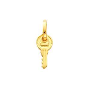   Yellow Gold Tiny Key Charm Pendant The World Jewelry Center Jewelry