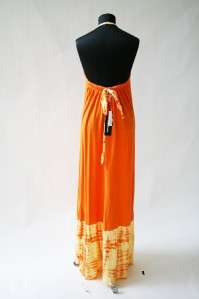 NWT 2011 GYPSY 05 Kindred Halter Maxi Orange Dress XS  
