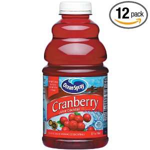 Ocean Spray Cranberry Juice Cocktail Drink, 32 Ounce Bottles (Pack of 