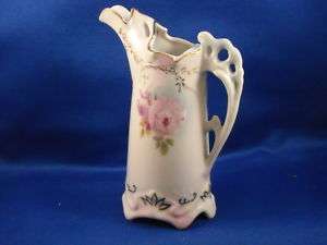 ROYAL CROWN CHANTILLY ROSE PITCHER  HANDPAINTED 1943  