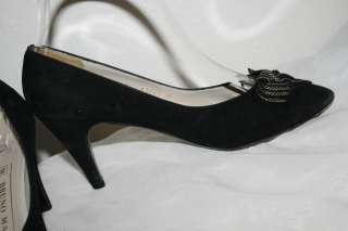 BRUNO MAGLI Women Black Suede PUMPS Shoes Sz 7.5  