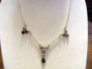 BEAUTIFUL IOLITE STERLING SILVER NECKLACE  