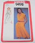   Cut Vintage Pattern 1980 80s Pocketed Shirt Dress Size20 1/2
