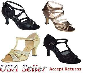 New Women Dance Shoes Multiple Sizes (7 to 9 & Half) Ballroom Salsa 