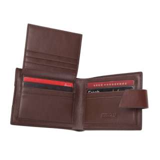 Mens fashion wallet Bifold Pass/ID/Coin Wallet Black/Brown A250 