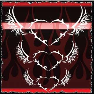 Heart 2 airbrush stencil template harley paint  