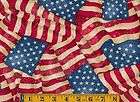 AMERICAN FLAGS COTTON QUILTING FABRIC, BTY # 276