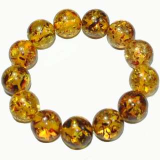 18 20mm)Amber Round Bracelet Gemstone Beads(12 13PCS)  