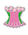 Breast Cancer Awareness Bustier Pink Ribbon Pin Tac New  