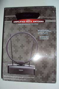   Amplified Indoor HDTV Antenna Rotating UHF Loop with AC Adapter  