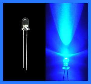 20 x LED 3mm Blue Water Clear Ultra Bright   FREE SHIP  