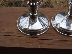 Duchin Sterling Silver Candle Stick Holders Weighted  