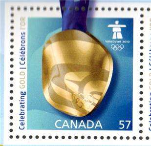 CANADA Souvenir Sheet   Gold medal on Canadian soil MNH  