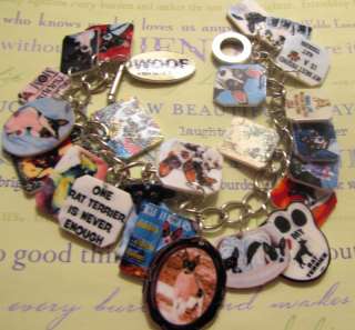 Dog Charm Bracelet terrier,animal,ooak, fashion jewelry  