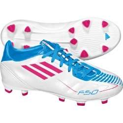 Adidas F10 TRX FG Junior Fußballschuh Kinder Farbe weiß/blau/pink 