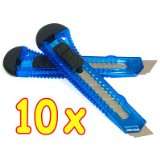 10 Stück Cuttermesser Teppichmesser Cutter Easy click System