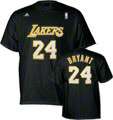 Kobe Bryant adidas Black Name and Number Los Angeles Lakers T Shirt