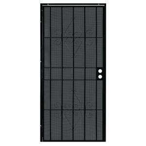   80 in. Steel Black Prehung Security Door 650B36X80 