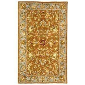 Safavieh Heritage Brown/Blue 2 Ft. 3 In. X 4 Ft. Wool Area Rug HG812A 