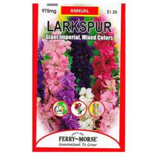 Ferry Morse Larkspur Giant Imperial Mixed Seed 8041  
