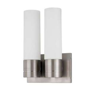Shop for Green Matters Link 2 Light Brushed Nickel Twin Tube Wall 