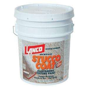 Lanco Stucco Coat 5 Gallon Flat Acrylic Ultra White Interior/Exterior 