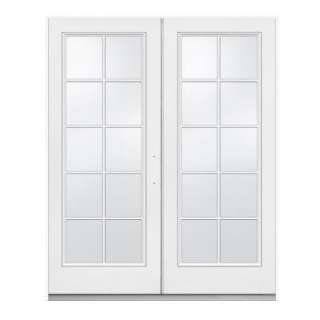 JELD WEN 60 In. X 80 In. Steel White Left Hand Inswing Patio Door 